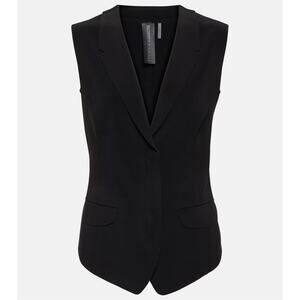 Norma Kamali Single Breast Notch Vest Black Size Small / 36 Tailored Career
